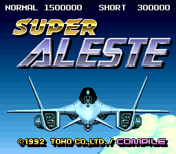 Super Aleste (Japan) Title Screen